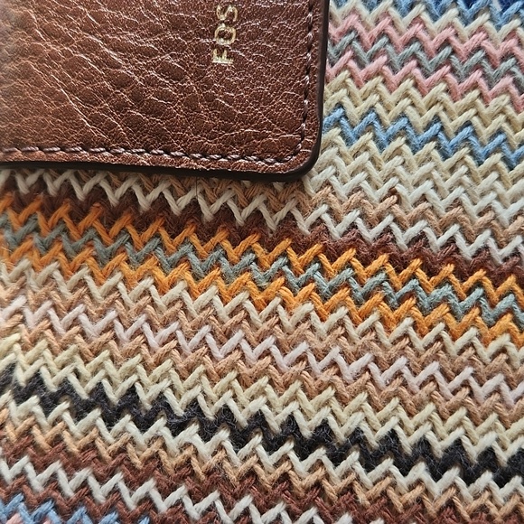 Fossil multicolored cloth slim fold wallet - Picture 3 of 16